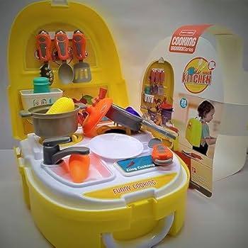 Little Chef Cooking Backpack for Kids 25 Pieces Set Kitchen