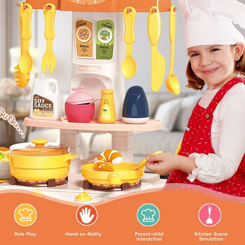 Little Chef Cooking Backpack for Kids 25 Pieces Set Kitchen