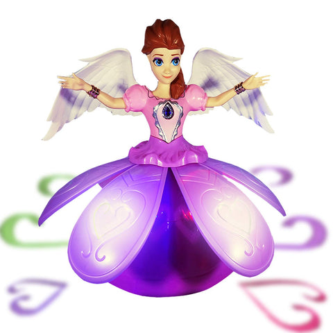 Angel Girl Musical Fairy Doll Toy with Dancing & 360 Degree Rotation