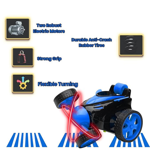 Rechargeable 360° Rotating & Rolling Small Stunt Car Toy