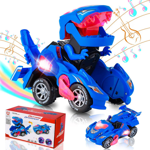 Transforming Car Dinosaur Toy for Kids 2-5