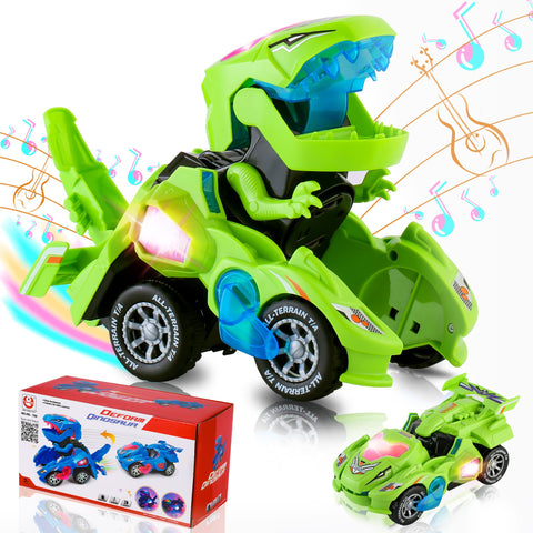 Transforming Car Dinosaur Toy for Kids 2-5