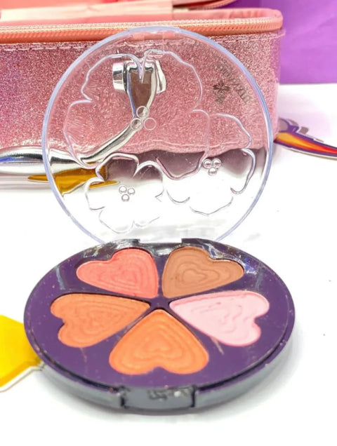 Girls Real Makeup Kit – Zipper Box Cosmetic Toy Set for Kids