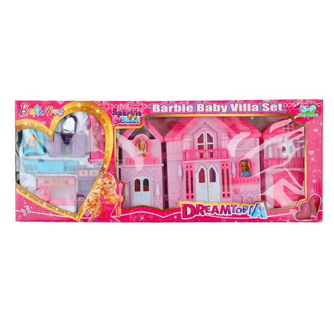Beautiful barbie Beauty Villa Set Doll House For Children