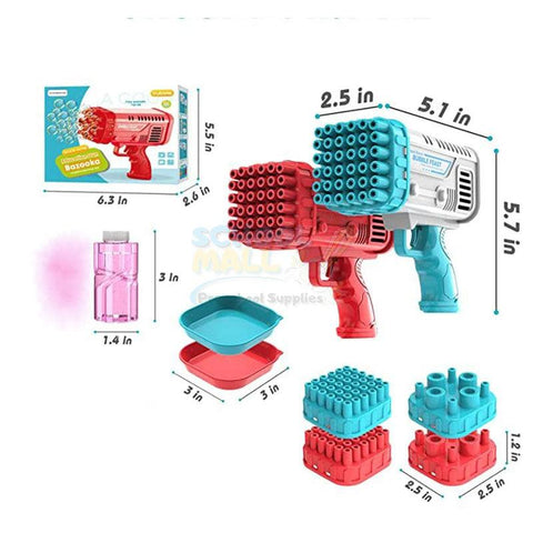 Space Rocket Bazooka Bubble Gun Toy 32 Holes