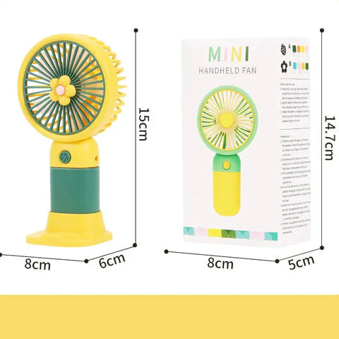 ''Rechargeable USB Battery - Handheld Fan with Adjustable Speed - Versatile Usage
