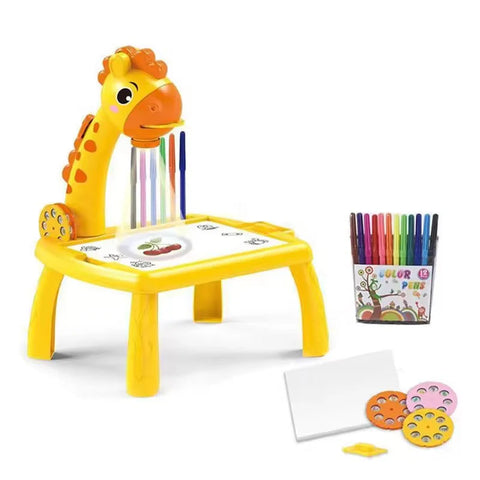 3-in-1 Giraffe LED Projector Drawing Table for Kids Large Size