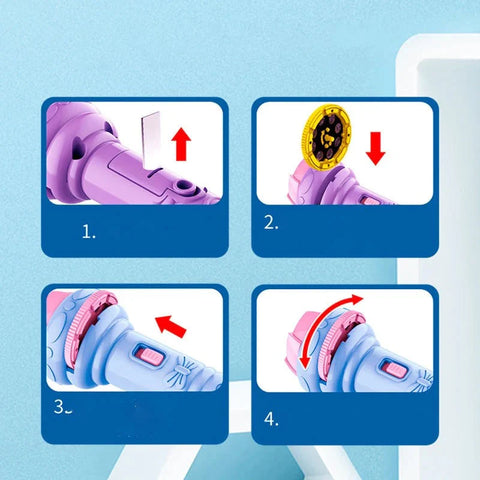 Projector Flashlight Torch for Kids – 3 Reel with 24 Fun Random Images Box Pack