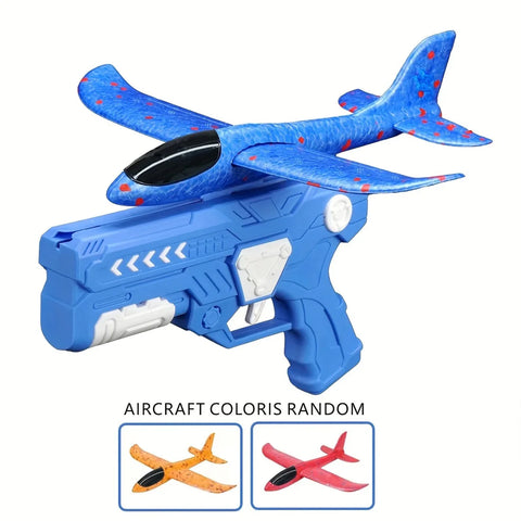 2 in 1 EPP Foam Airplane Launcher - Outdoor Glider Toy for Kids