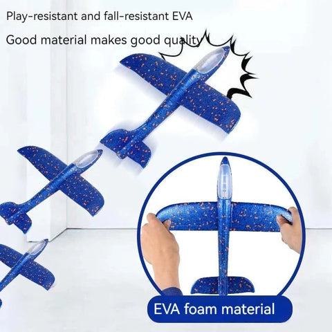 2 in 1 EPP Foam Airplane Launcher - Outdoor Glider Toy for Kids