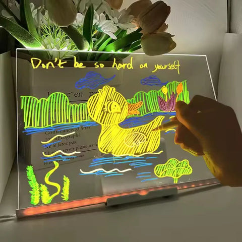 8x12 Inch Large Size LED Glow Drawing Board for Kids!