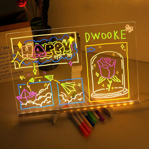 8x12 Inch Large Size LED Glow Drawing Board for Kids!