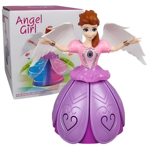 Angel Girl Musical Fairy Doll Toy with Dancing & 360 Degree Rotation