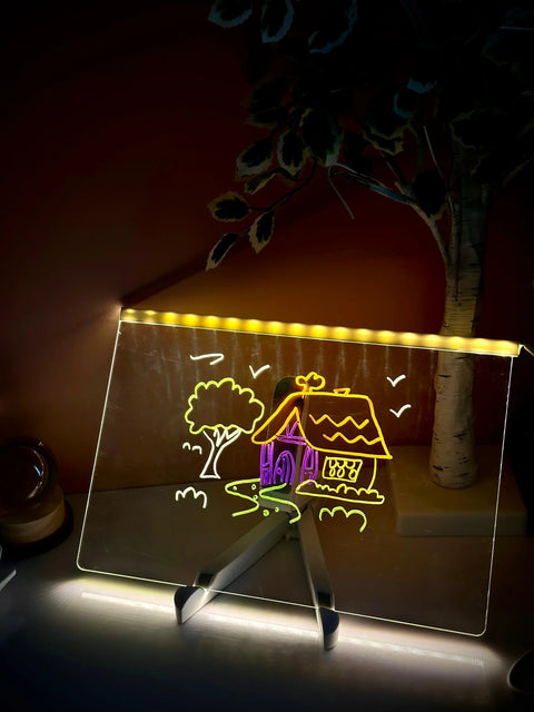 8x12 Inch Large Size LED Glow Drawing Board for Kids!