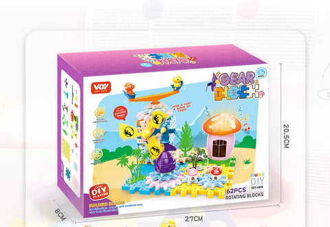 Dinosaur Gear Building Set – 37 Pcs Electric Rotating Toy