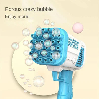 Space Rocket Bazooka Bubble Gun Toy 32 Holes