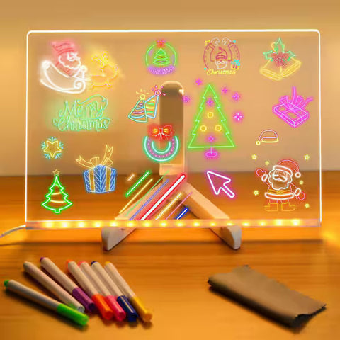8x12 Inch Large Size LED Glow Drawing Board for Kids!