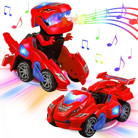 Transforming Car Dinosaur Toy for Kids 2-5