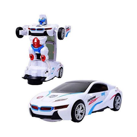 Auto Robot Car For Kids - White - 20 cm