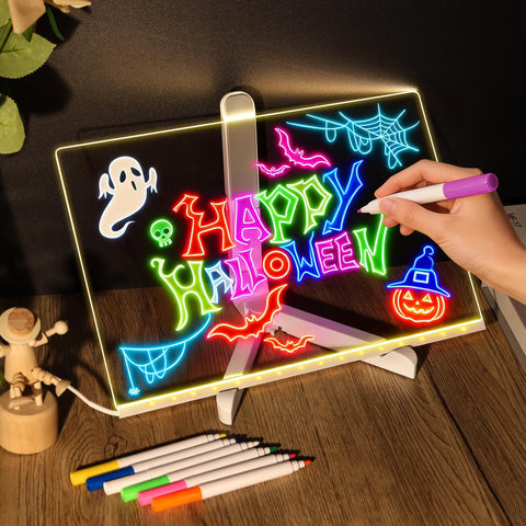 8x12 Inch Large Size LED Glow Drawing Board for Kids!