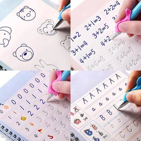 Magic Auto-Disappearing Hand Writing Books Set (Pack of 4)