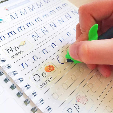 Magic Auto-Disappearing Hand Writing Books Set (Pack of 4)